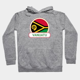 Vanuatu Country Badge - Vanuatu Flag Hoodie